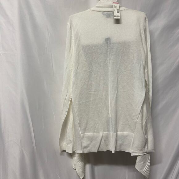 Covington Cardigan White Cascade Front Size L New with Tags NWT - Picture 2 of 8